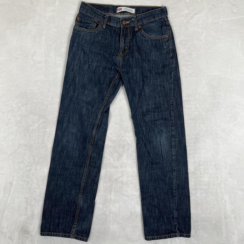 Levi's 514 Jeans Boys 16 Blue Straight Regular Fit Denim Medium Wash Casual
